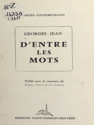 cover image of D'entre les mots